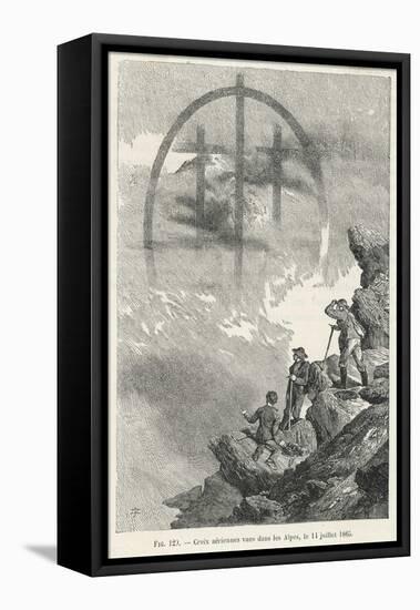 Brocken-Type Spectre in the Form of a Triple Cross Observed by Whymper in the Alps-Edward Whymper-Framed Stretched Canvas