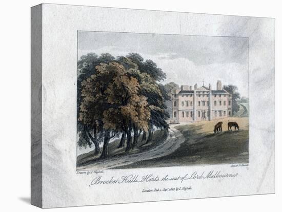 Brocket Hall, Herts, the Seat of Lord Melbourne, 1817-Daniel Havell-Stretched Canvas