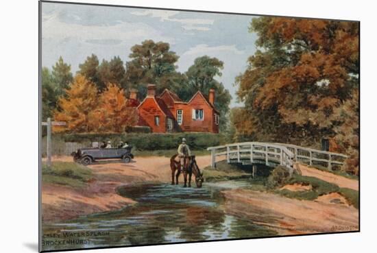 Brockley Water Splash, Brockenhurst-Alfred Robert Quinton-Mounted Giclee Print