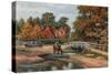 Brockley Water Splash, Brockenhurst-Alfred Robert Quinton-Stretched Canvas