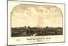 Brockton, Massachusetts - Panoramic Map-Lantern Press-Mounted Art Print