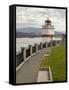 Brockton Point Lighthouse, Stanley Park, Vancouver, British Columbia, Canada-William Sutton-Framed Stretched Canvas