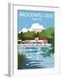 Brockwell Lido - Dave Thompson Contemporary Travel Print-Dave Thompson-Framed Giclee Print