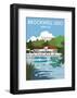 Brockwell Lido - Dave Thompson Contemporary Travel Print-Dave Thompson-Framed Giclee Print