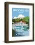 Brockwell Lido - Dave Thompson Contemporary Travel Print-Dave Thompson-Framed Giclee Print