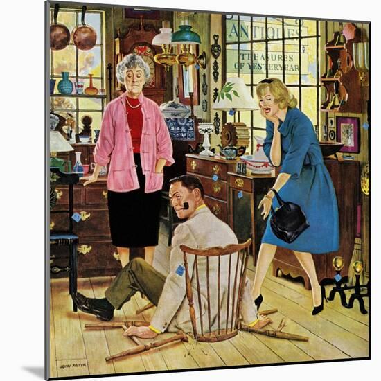 "Broken Antique Chair", June 20, 1959-John Falter-Mounted Giclee Print