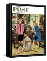 "Broken Antique Chair" Saturday Evening Post Cover, June 20, 1959-John Falter-Framed Stretched Canvas
