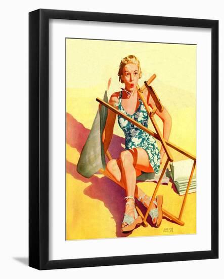 "Broken Beach Chair,"August 12, 1939-John Hyde Phillips-Framed Giclee Print