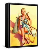 "Broken Beach Chair,"August 12, 1939-John Hyde Phillips-Framed Stretched Canvas