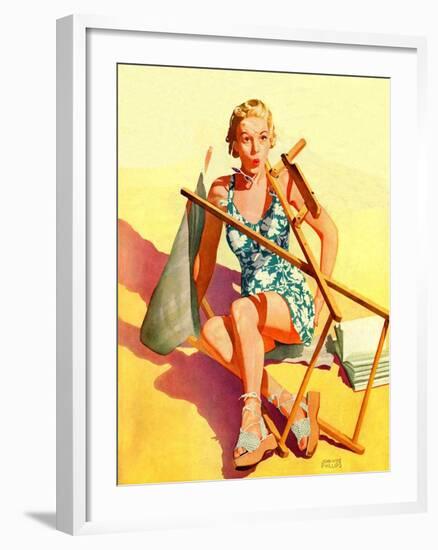 "Broken Beach Chair,"August 12, 1939-John Hyde Phillips-Framed Giclee Print