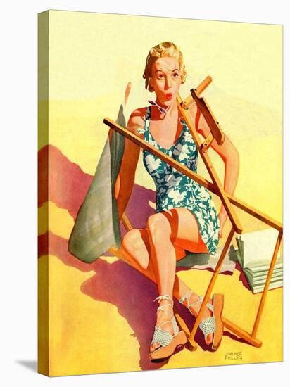 "Broken Beach Chair,"August 12, 1939-John Hyde Phillips-Stretched Canvas