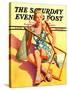 "Broken Beach Chair," Saturday Evening Post Cover, August 12, 1939-John Hyde Phillips-Stretched Canvas