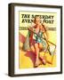 "Broken Beach Chair," Saturday Evening Post Cover, August 12, 1939-John Hyde Phillips-Framed Premium Giclee Print