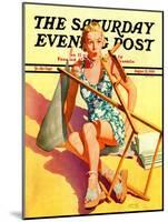 "Broken Beach Chair," Saturday Evening Post Cover, August 12, 1939-John Hyde Phillips-Mounted Premium Giclee Print