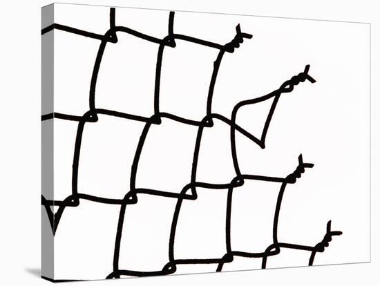 Broken Chain-Link Fence-null-Stretched Canvas