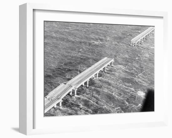 Broken Chesapeake Bay Bridge-Tunnel-null-Framed Photographic Print