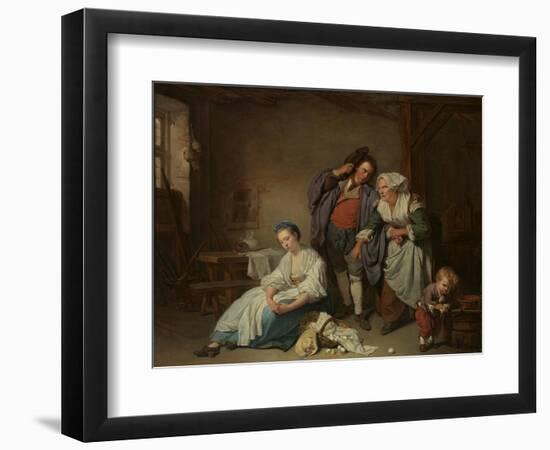 Broken Eggs, 1756-Jean Baptiste Greuze-Framed Giclee Print