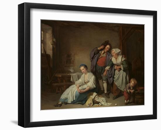 Broken Eggs, 1756-Jean Baptiste Greuze-Framed Giclee Print