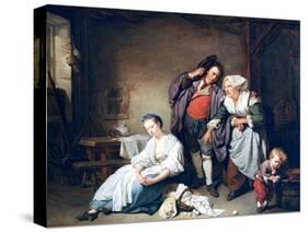 Broken Eggs, 1756-Jean-Baptiste Greuze-Stretched Canvas