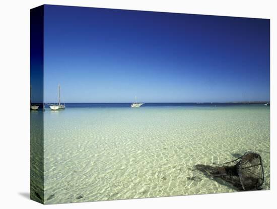 Broken Fishing Net and Clear Waters, Tunisia-Michele Molinari-Stretched Canvas