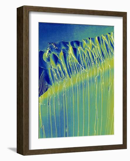 Broken Glass Edge-Micro Discovery-Framed Photographic Print