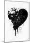 Broken Heart Make Art - Ink-null-Mounted Poster