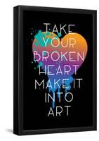 Broken Heart Make Art-null-Framed Poster