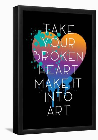 Broken Heart Make Art-null-Framed Poster