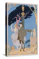 Broken Hearts, Broken Statues, Illustration for 'Fetes Galantes' by Paul Verlaine (1844-96)-Georges Barbier-Stretched Canvas