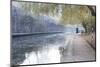 Broken ice on a canal-Natalie Tepper-Mounted Photo