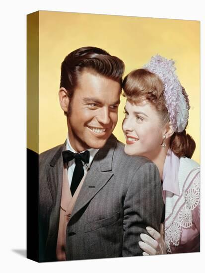 BROKEN LANCE, 1954 directed by EDWARD DMYTRYK Robert Wagner and Jean Peters (photo)-null-Stretched Canvas