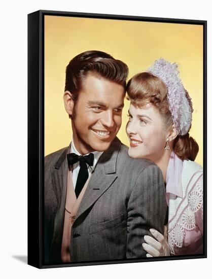 BROKEN LANCE, 1954 directed by EDWARD DMYTRYK Robert Wagner and Jean Peters (photo)-null-Framed Stretched Canvas