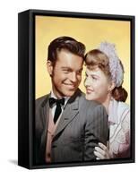 BROKEN LANCE, 1954 directed by EDWARD DMYTRYK Robert Wagner and Jean Peters (photo)-null-Framed Stretched Canvas