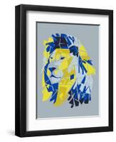 Broken Lion-null-Framed Premium Giclee Print