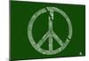 Broken Peace Sign War Text Poster-null-Mounted Poster