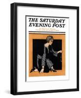 "Broken Pearl Necklace," Saturday Evening Post Cover, November 17, 1923-C. Coles Phillips-Framed Giclee Print