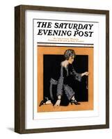 "Broken Pearl Necklace," Saturday Evening Post Cover, November 17, 1923-C. Coles Phillips-Framed Giclee Print