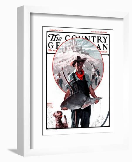 "Broken Plow," Country Gentleman Cover, August 22, 1925-William Meade Prince-Framed Giclee Print