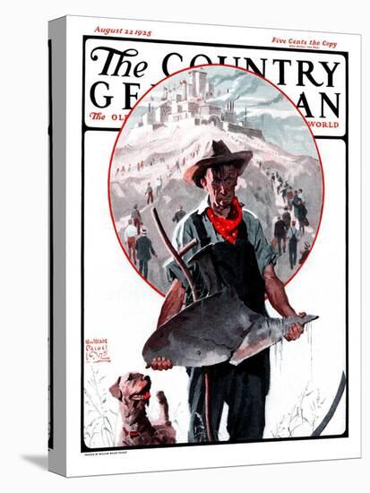 "Broken Plow," Country Gentleman Cover, August 22, 1925-William Meade Prince-Stretched Canvas