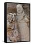 Broken Terracotta Soldier at Qin Shi Huangdi Tomb-null-Framed Stretched Canvas