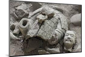 Broken Terracotta Soldier at Qin Shi Huangdi Tomb-null-Mounted Photographic Print