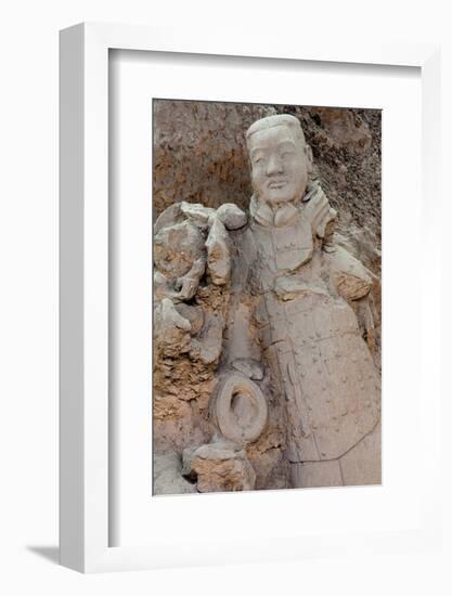 Broken Terracotta Soldier at Qin Shi Huangdi Tomb-null-Framed Photographic Print