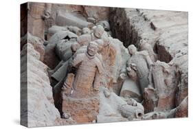 Broken Terracotta Soldiers at Qin Shi Huangdi Tomb-null-Stretched Canvas