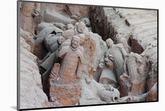 Broken Terracotta Soldiers at Qin Shi Huangdi Tomb-null-Mounted Photographic Print