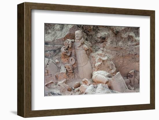 Broken Terracotta Soldiers at Qin Shi Huangdi Tomb-null-Framed Photographic Print