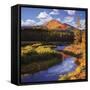 Broken Top Mountain and Fall Creek-Steve Terrill-Framed Stretched Canvas