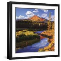 Broken Top Mountain and Fall Creek-Steve Terrill-Framed Photographic Print