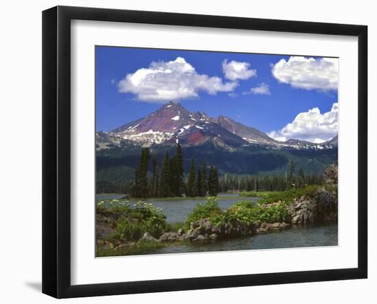 Broken Top Mountain & Sparks Lake-Steve Terrill-Framed Photographic Print