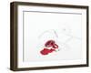 Broken Wine Glass with Spilt Red Wine-null-Framed Photographic Print