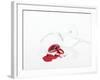 Broken Wine Glass with Spilt Red Wine-null-Framed Photographic Print